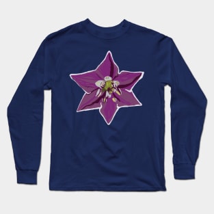 Purple Chili Pepper Blossom Long Sleeve T-Shirt